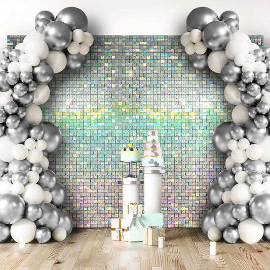 36 To 49 Pieces Sequin Backdrop Shimmer Photo Wall Decor
